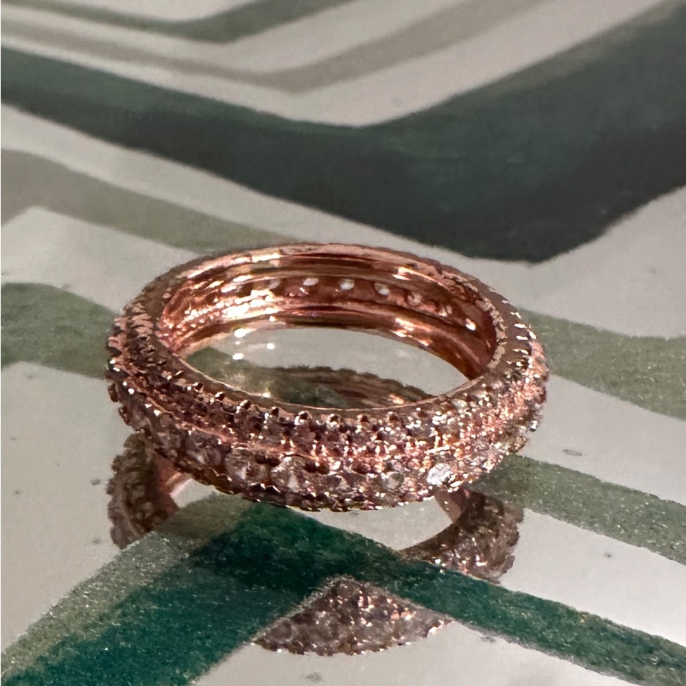 Rose Gold Color Eternity Band
